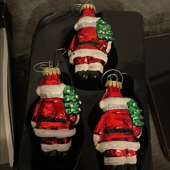 Set Of 4 Santa Figurine Ornament For
Christmas Tree Creative Blown - Picture 3 of 7